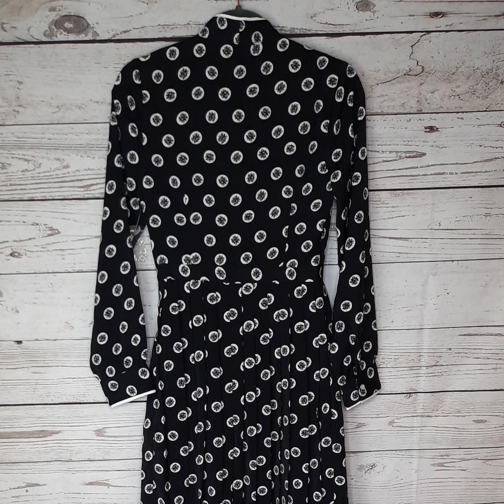 Modcloth black pleated flowers dress - Picture 8 of 9